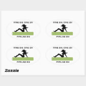 ワイン、食事、パイプライン 楕円形シール (シート)