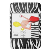 "ワインDIVA" – しかし、最初に…ワイン！ バスマット (正面縦)