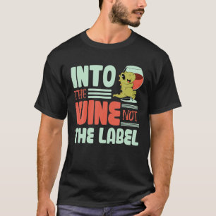 ワインI飲用ガラスラベルパーティー人間関係Alc Tシャツ
