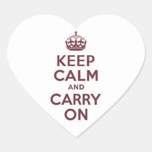 ワインKeep Calm and Carry On ハートシール