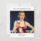 ワインOクロックおもしろい引用文 ノートカード (正面)