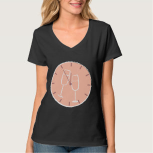 ワインOクロックホワイトガラスNo文字 Tシャツ