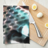 ワインtに「インク」滴を付けた有孔板デザイン キッチンタオル (四つ折り)