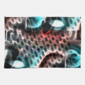 ワインtに「インク」滴を付けた有孔板デザイン キッチンタオル (横)