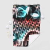 ワインtに「インク」滴を付けた有孔板デザイン ゴルフタオル (インサイチュ)