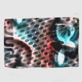 ワインtに「インク」滴を付けた有孔板デザイン ゴルフタオル (横)