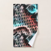 ワインtに「インク」滴を付けた有孔板デザイン バスタオルセット (ハンドタオル)