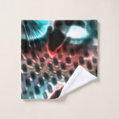 ワインtに「インク」滴を付けた有孔板デザイン バスタオルセット (ウォッシュタオル)