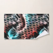 ワインtに「インク」滴を付けた有孔板デザイン バスタオルセット (ハンドタオル)