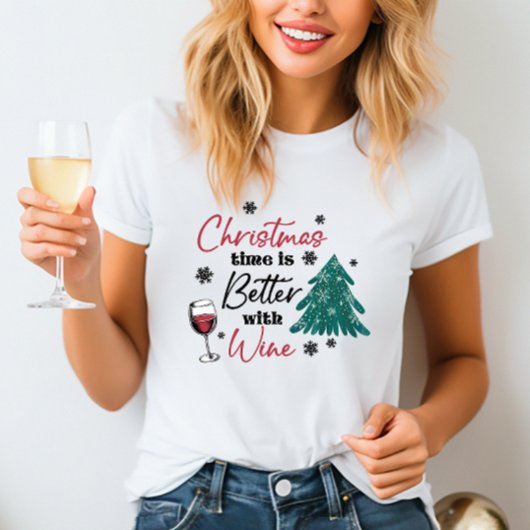 ワインTシャツのクリスマスタイムが良い Tシャツ