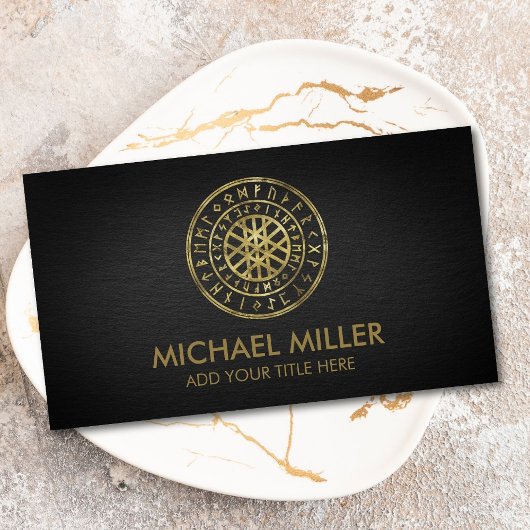 ワイードとルーンアルファベット名刺のくもの巣 名刺