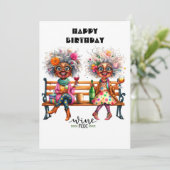 ワイ予測できなンレディースワインモードフラットサンキューカード サンキューカード (スタンド正面)