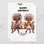 ワイ予測できなンレディースワインモードフラットサンキューカード サンキューカード (正面/裏面)