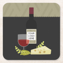 ワイ企業のンテイスティング/ワインとチーズのロゴを追加