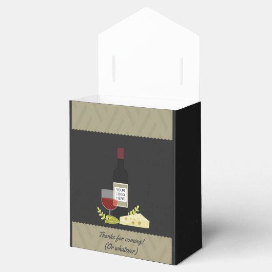 ワイ企業のンテイスティング/ワインとチーズのロゴを追加 フェイバーボックス (オープン)