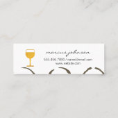 ワイ動揺してンガラスの汚れ及びワイングラス スキニー名刺 (裏面)