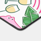 ワイ名門私立校風のゲーターワインピンクグリーン デスクマット (コーナー)