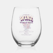 ワイ国際的ンワールドツアー ステムなしワイングラス (裏面)
