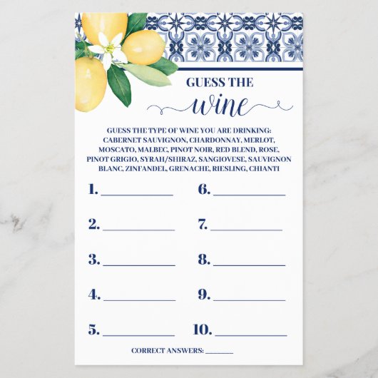 ワイ地中海のンシャワーゲームカードを当てる チラシ (正面)