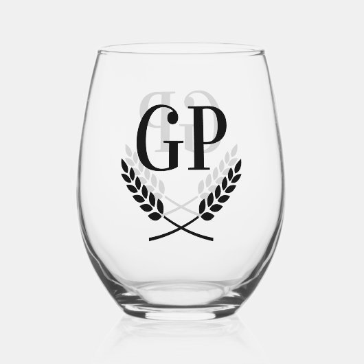 ワイ独占的ンパーソナライズされたグラス ステムなしワイングラス (裏面)
