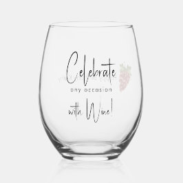 ワイ祝ンの茎のないワイングラス付き ステムなしワイングラス