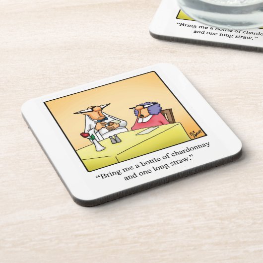 ワイ笑わされるンユーモアコースターの贈り物 コースター (左側)