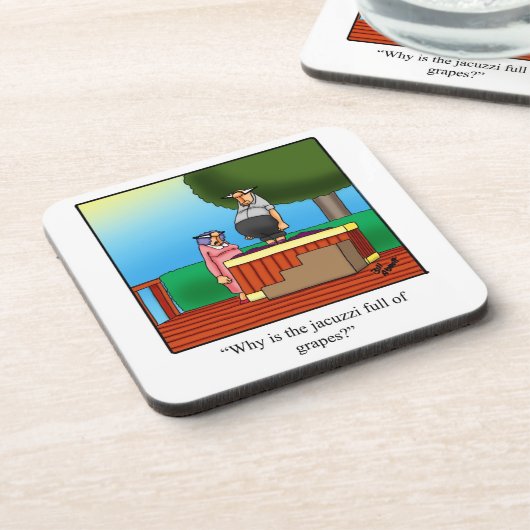 ワイ笑わされるンユーモアコースターの贈り物 コースター (左側)