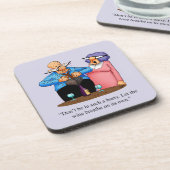 ワイ笑わされるンユーモアコースターの贈り物 コースター (左側)