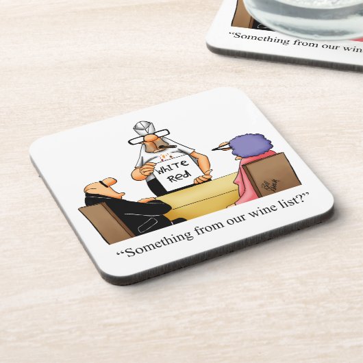 ワイ笑わされるンユーモアコースターの贈り物 コースター (左側)