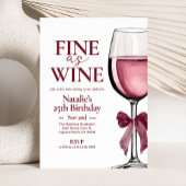 ワイ素晴らしンテイスティングエレガントヴィノ誕生日 招待状