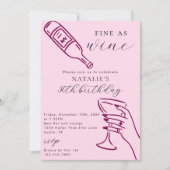 ワイ素晴らしンテーマハンドドロー誕生日パーティーとして 招待状 (正面)