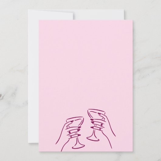 ワイ素晴らしンテーマハンドドロー誕生日パーティーとして 招待状 (裏面)