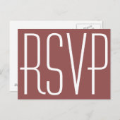 ワイ素朴ンと白RSVP インビテーションポストカード (正面/裏面)