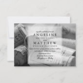 ワイ素朴ンをテーマにしたブドウ畑結婚式招待状 招待状 (正面)