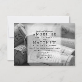 ワイ素朴ンをテーマにしたブドウ畑結婚式招待状 招待状