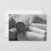 ワイ素朴ンをテーマにしたブドウ畑結婚式招待状 招待状 (裏面)