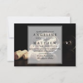 ワイ素朴ンをテーマにしたブドウ畑結婚式招待状 招待状 (正面)