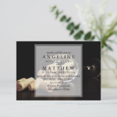 ワイ素朴ンをテーマにしたブドウ畑結婚式招待状 招待状 (スタンド正面)