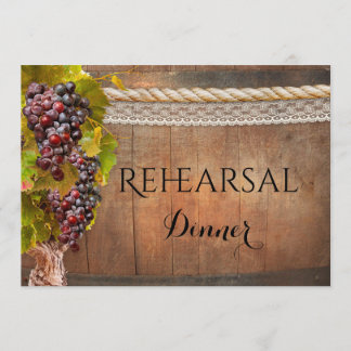 ワイ素朴ンをテーマにしたリハーサルディナー招待状 招待状