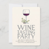 ワイ素朴ンエレガントテイスティングパーティの招待状 招待状 (正面)