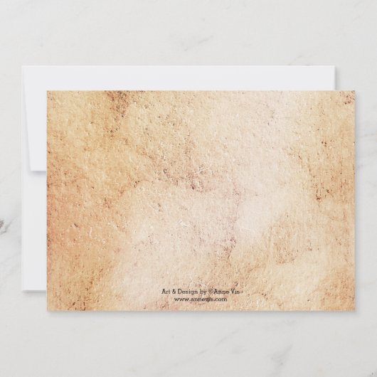 ワイ素朴ンエロペまたはポストウェディングパーティー招待状 招待状 (裏面)