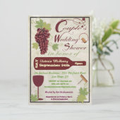 ワイ素朴ンカップルウェディングシャワー招待状 招待状 (スタンド正面)