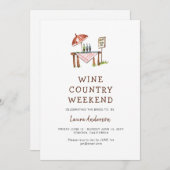 ワイ素朴ンカントリーバチェロレッテ週末 招待状 (正面/裏面)