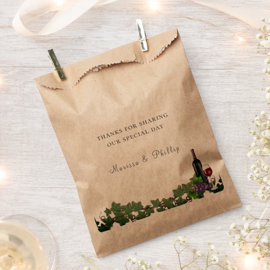 ワイ素朴ングレープベンワイナリー結婚ズ フェイバーバッグ (クリップ留めされた状態)