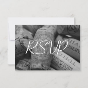 ワイ素朴ンコルクウェディングRSVP 出欠カード