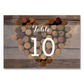 ワイ素朴ンコルクテーブル番号カード テーブルナンバー (裏面)