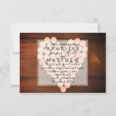 ワイ素朴ンコルクハートビネヤード結婚式招待状 招待状 (正面)