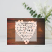 ワイ素朴ンコルクハートビネヤード結婚式招待状 招待状 (スタンド正面)