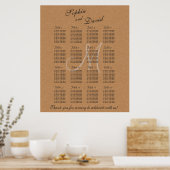 ワイ素朴ンコルクモノグラム座席表16 ポスター (キッチン)