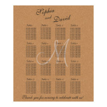 ワイ素朴ンコルクモノグラム座席表16